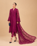 Amberser Zaira — Magenta Chantilly Lace Suit